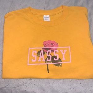 Sassy Longsleeve Crop Top | Wmns Size Large | Gold